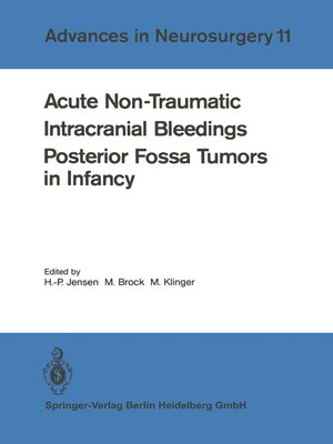cover image of Acute Non-Traumatic Intracranial Bleedings. Posterior Fossa Tumors in Infancy